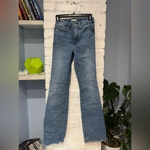 Good American High Rise‎ Unfinished Hem Bootcut Jeans Size 0 / 25